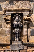 The great Chola temples of Tamil Nadu - The Airavatesvara temple of Darasuram. Figures of various deities are framed in niches on the southern wall of the mandapa (Nagaraja).